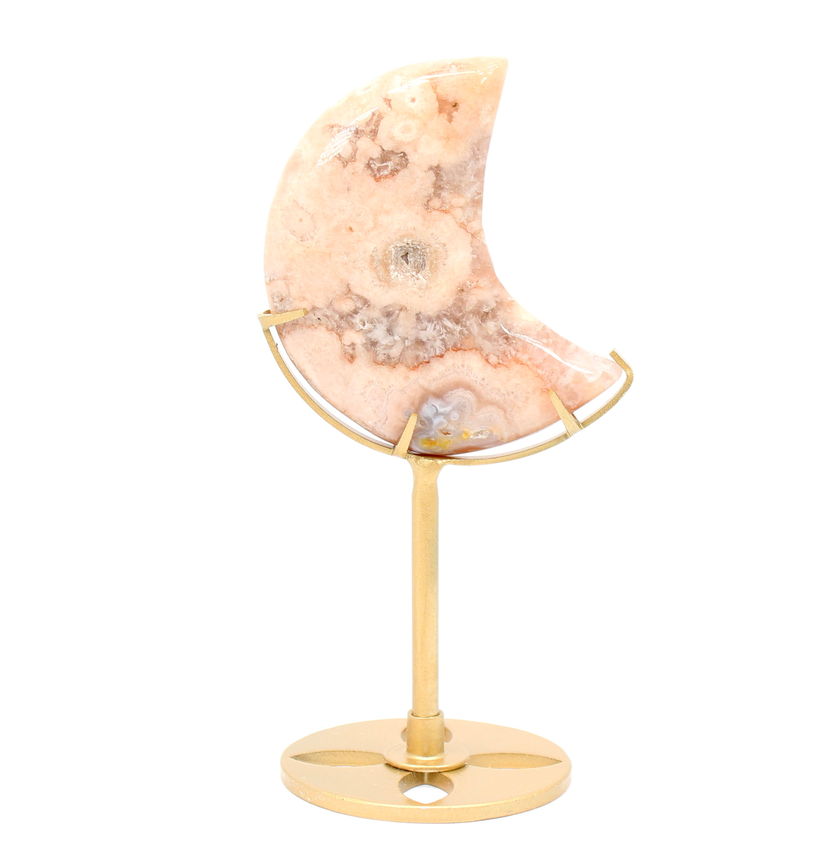 Pink Amethyst Crescent with Stand