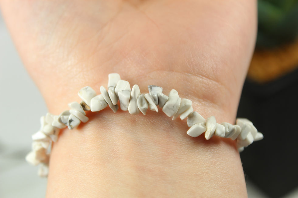 Thumbnail: Howlite Gemstone Chip Bracelet