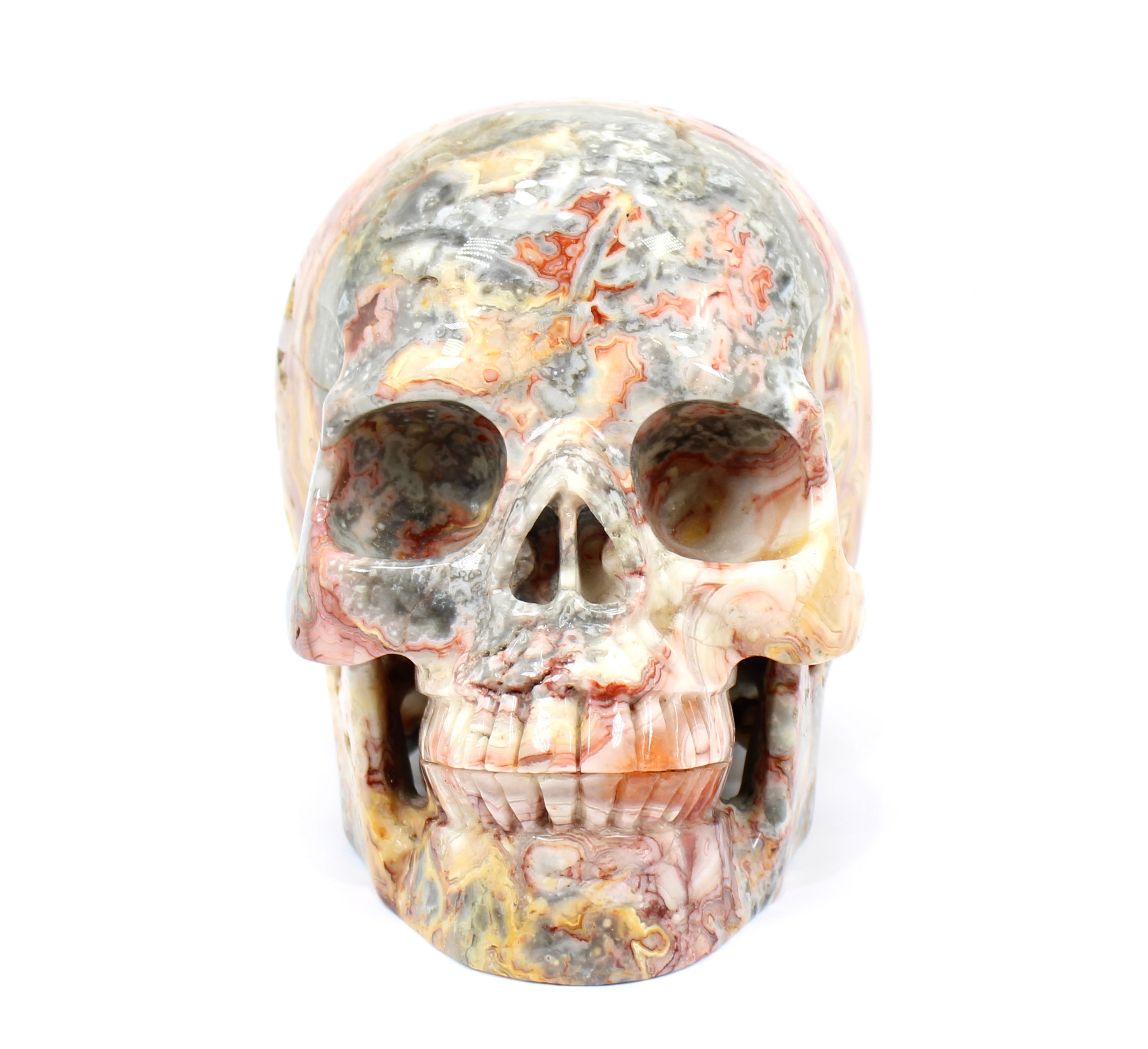 Crazy Lace Agate Skull