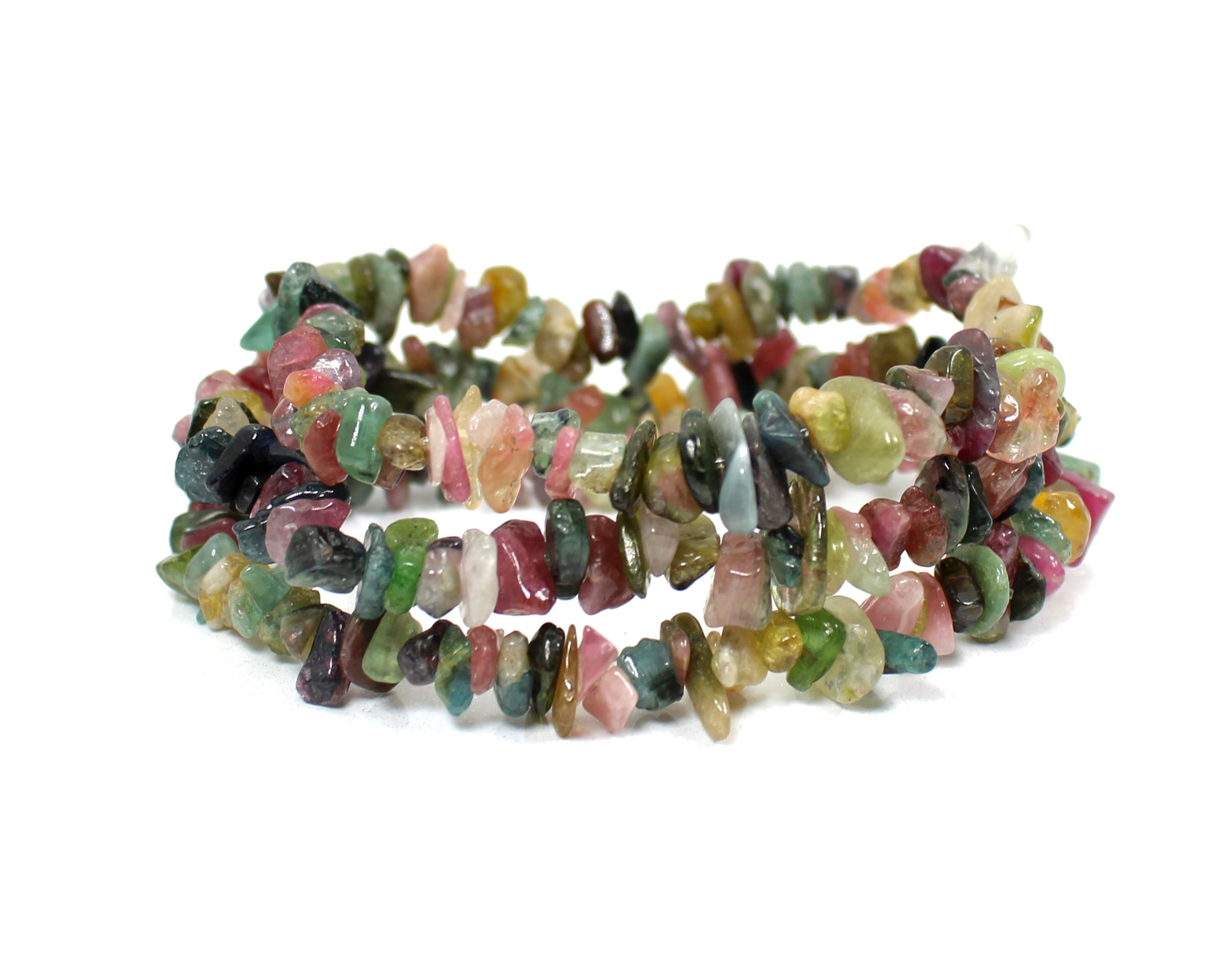 Watermelon Tourmaline Chip Bracelet