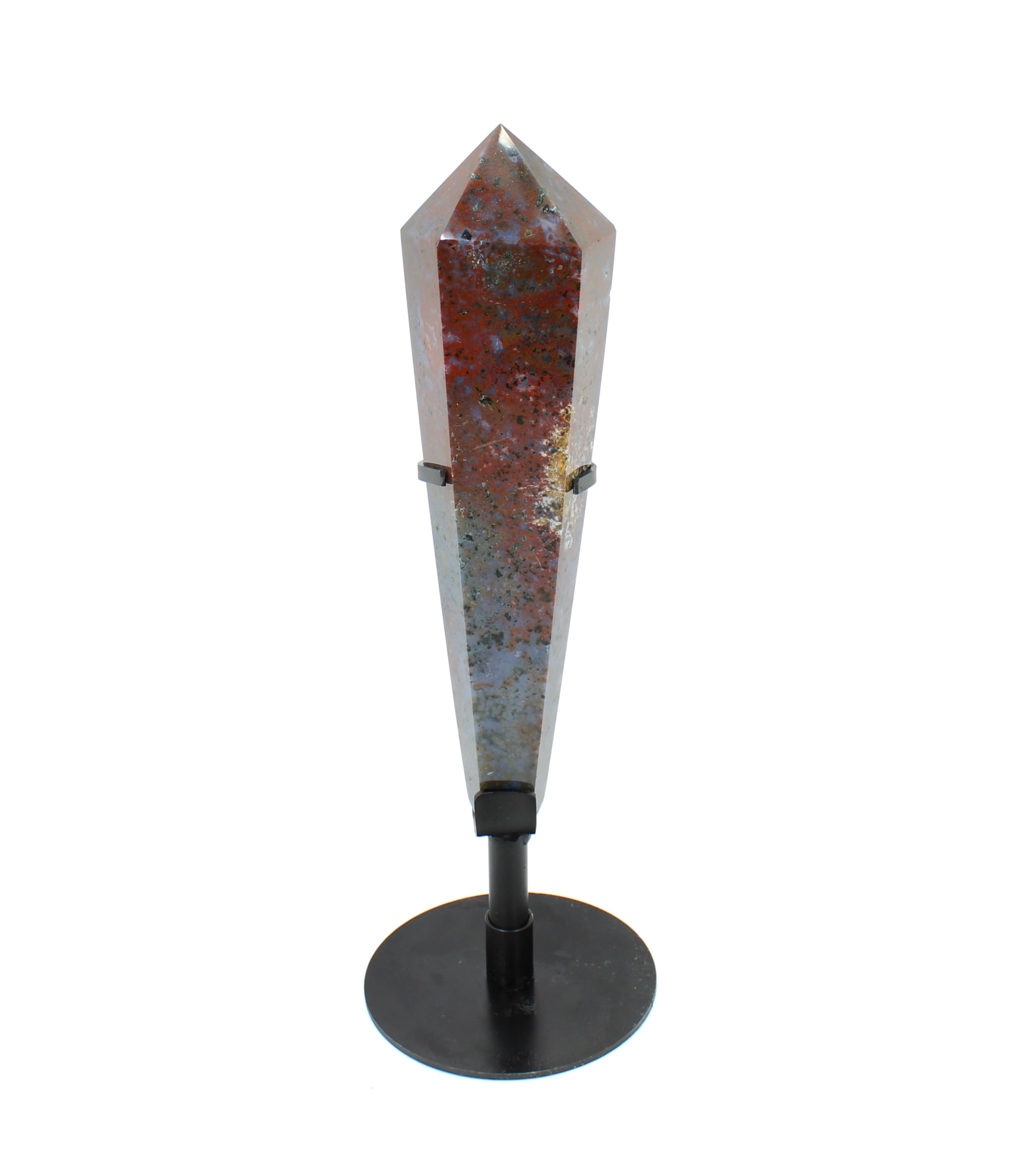 Ocean Jasper Crystal Wand on Stand