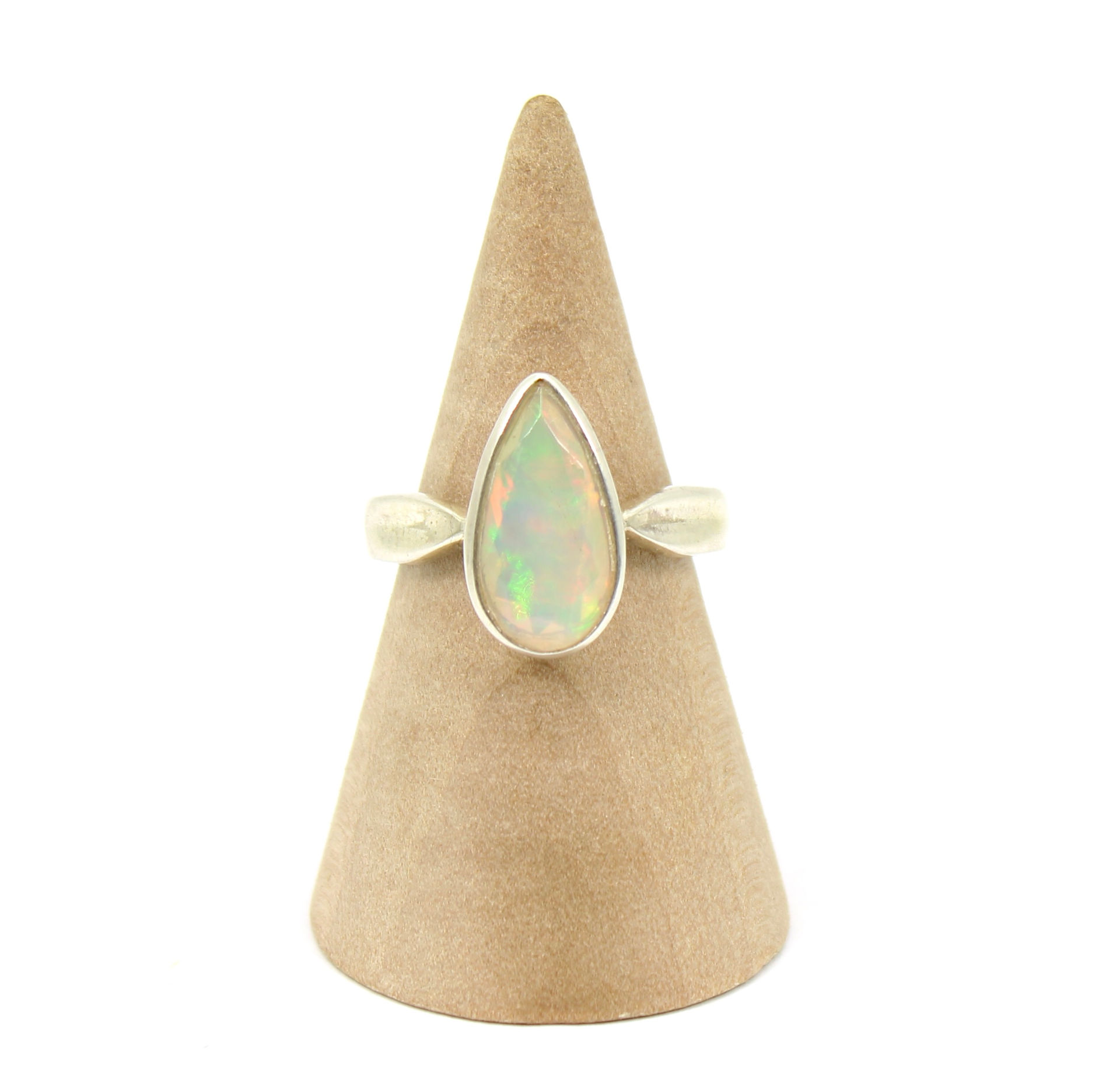 Ethiopian Opal Sterling Silver Ring (Q/8) from The Crystal Shop, St Andrews