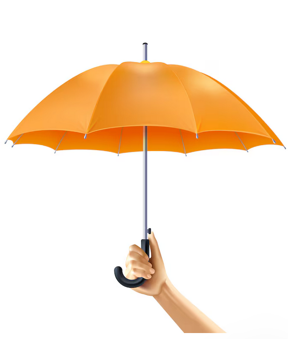 Un parapluie comme symbole du pouvoir qui abriterait