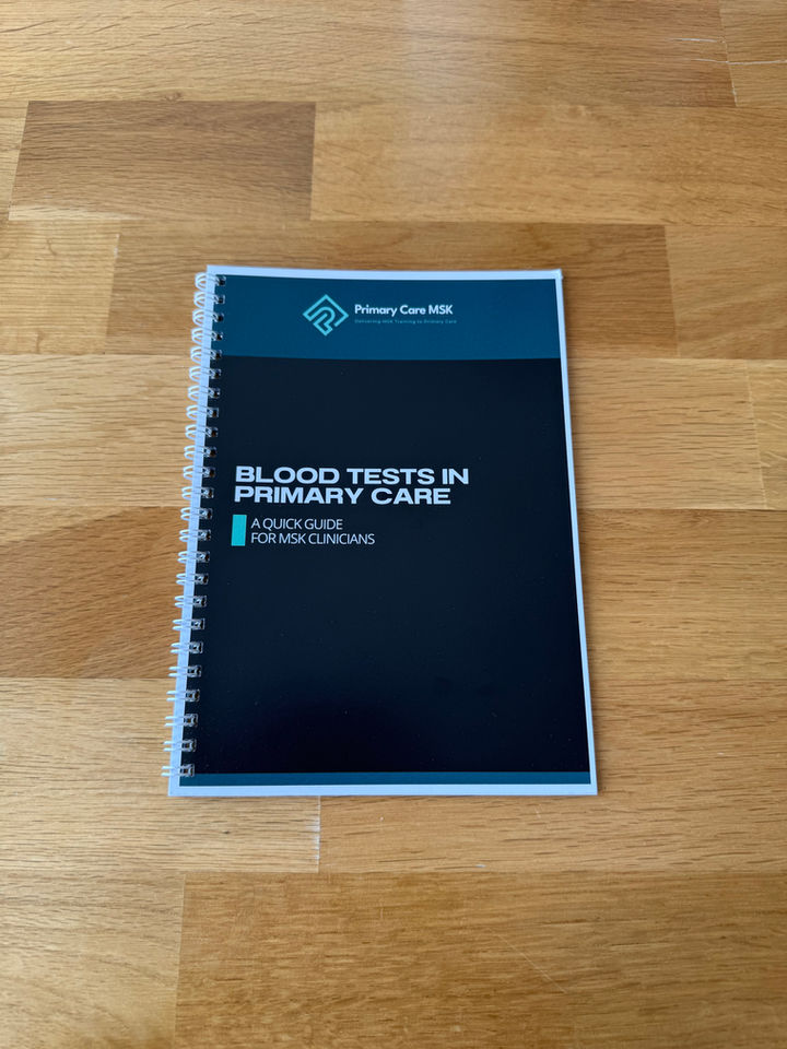 Blood tests in primary care physical booklet