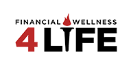 Financial Wellness 4 Life logo with a torch icon