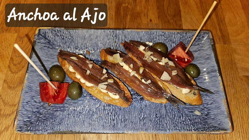 Anchoas del cantábrico al ajo