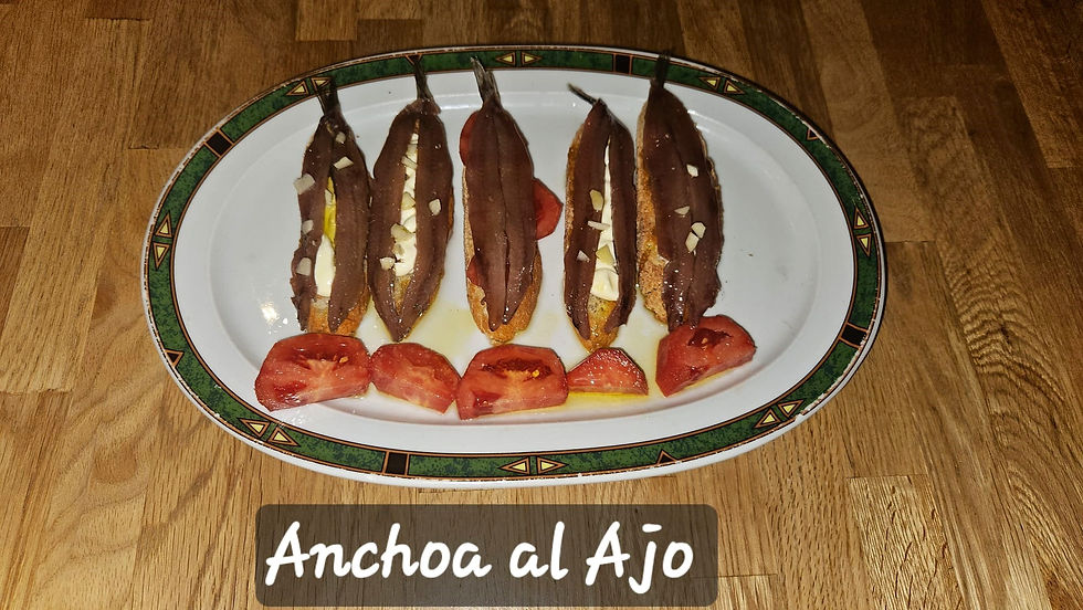 Anchoas del cantábrico al ajo