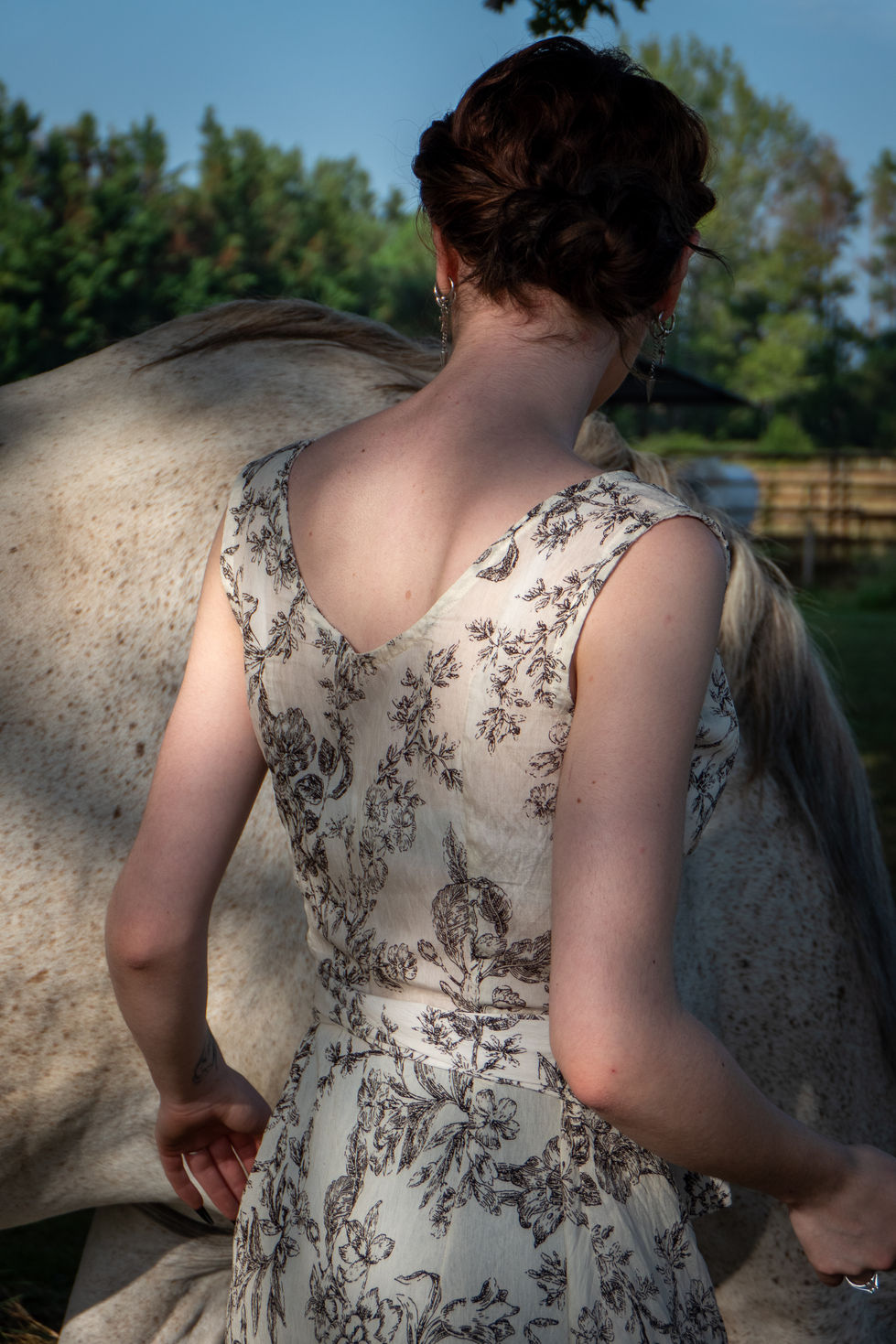 robe longue évasée à nouer ajustable