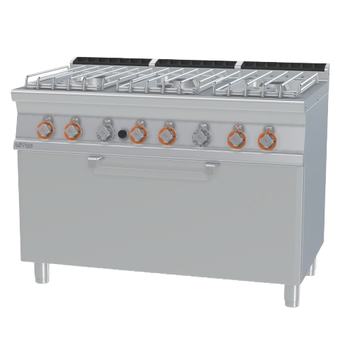 6 Burners on Traditional Gas or Electric Oven CF6-712GP