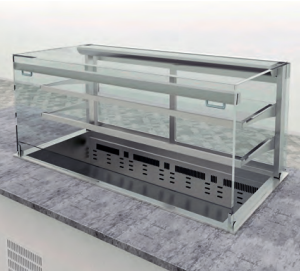 Refrigerated and ventilated Display case on Refrigerated Tank or Top - Squared 