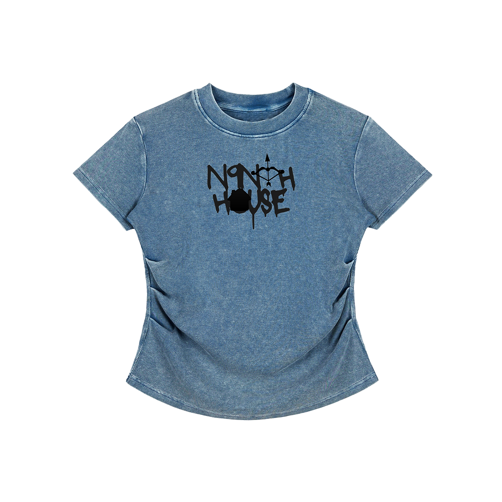 Thumbnail: Vintaged-Wash Bodycon Cotton T-Shirt