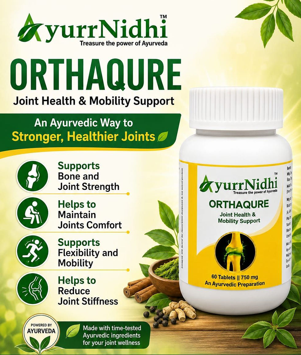 OrthaQure Joint Care Tablet by AyurrNidhi for healthy joints, mobility support and active lifestyle wellness.
