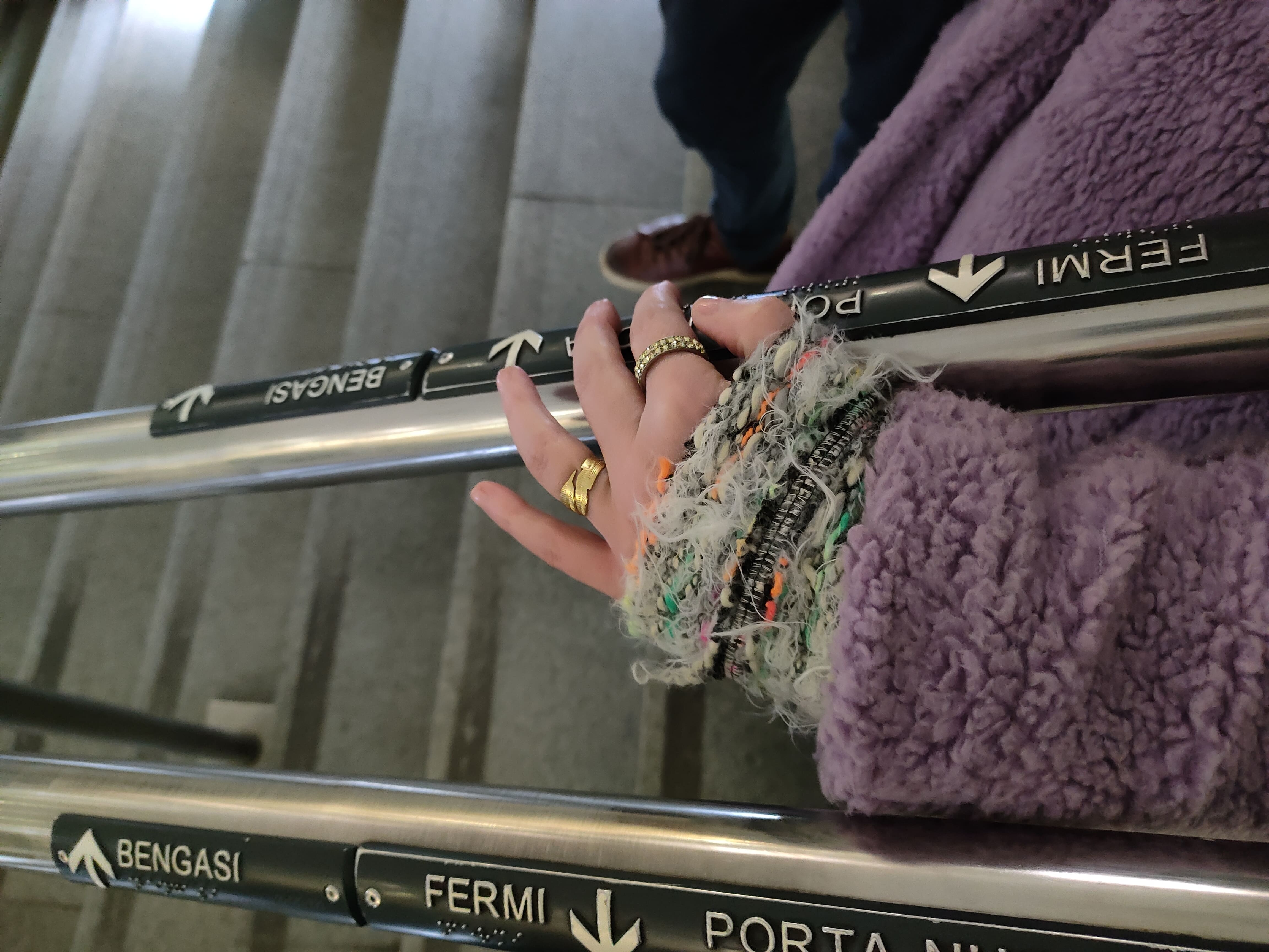 Indicazioni tattili sulla metro di Torino