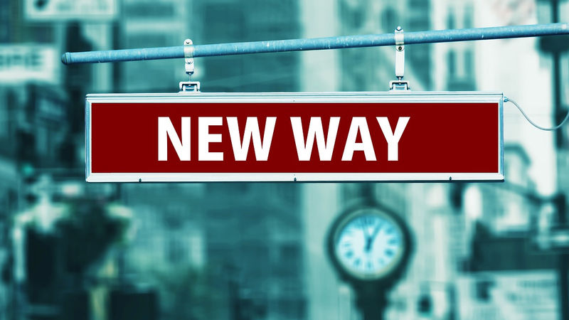 Insegna con scritto "New Way"
