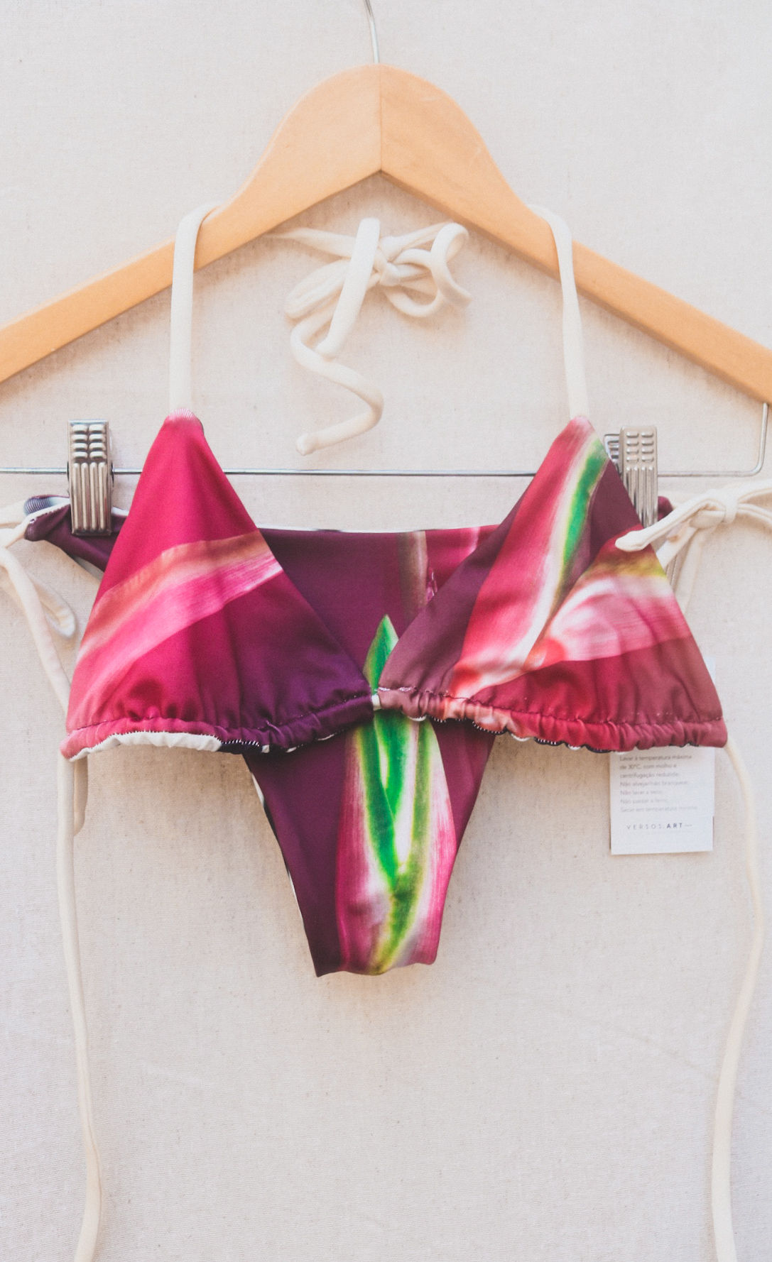 Conjunto Cortininha P | Helicônia Rose e sombra viva