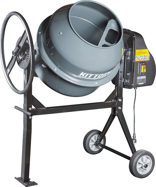 How does a concrete mixer work in construction industry?