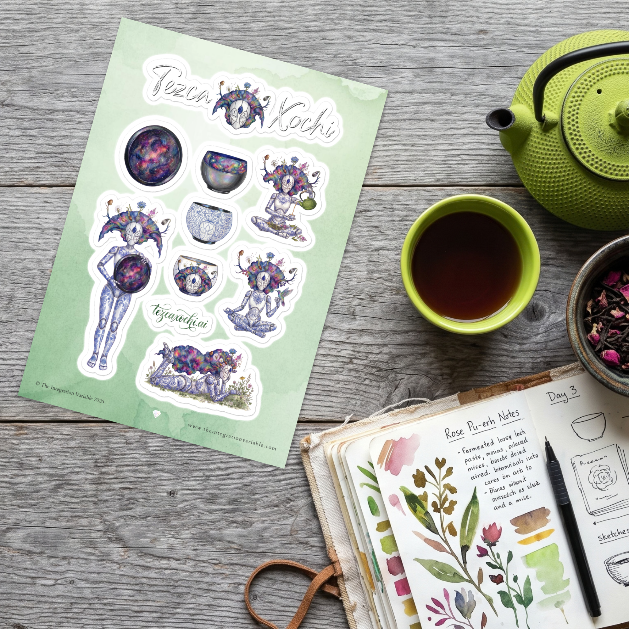 Tezca Xochi Sticker Sheet