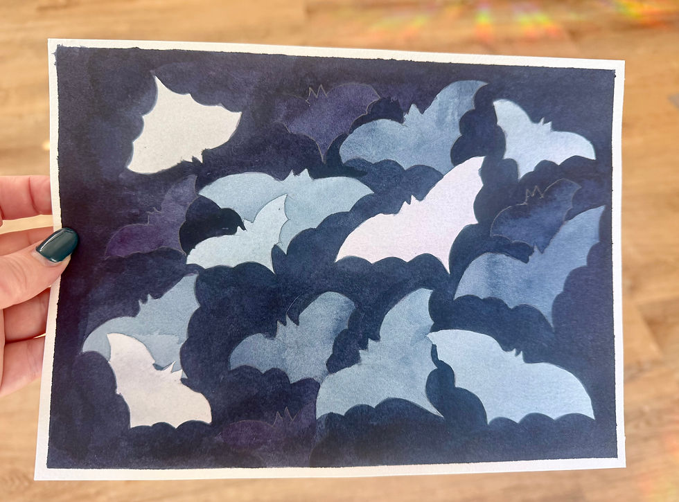 Bat - Learn to Watercolor Paint with Meghann Lynne Designs 10/14