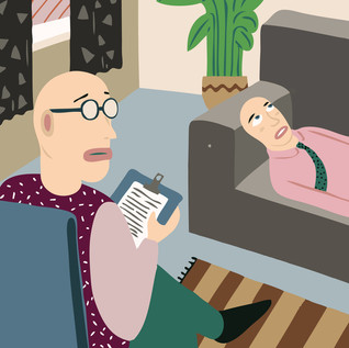Talking therapy - editorial illustration