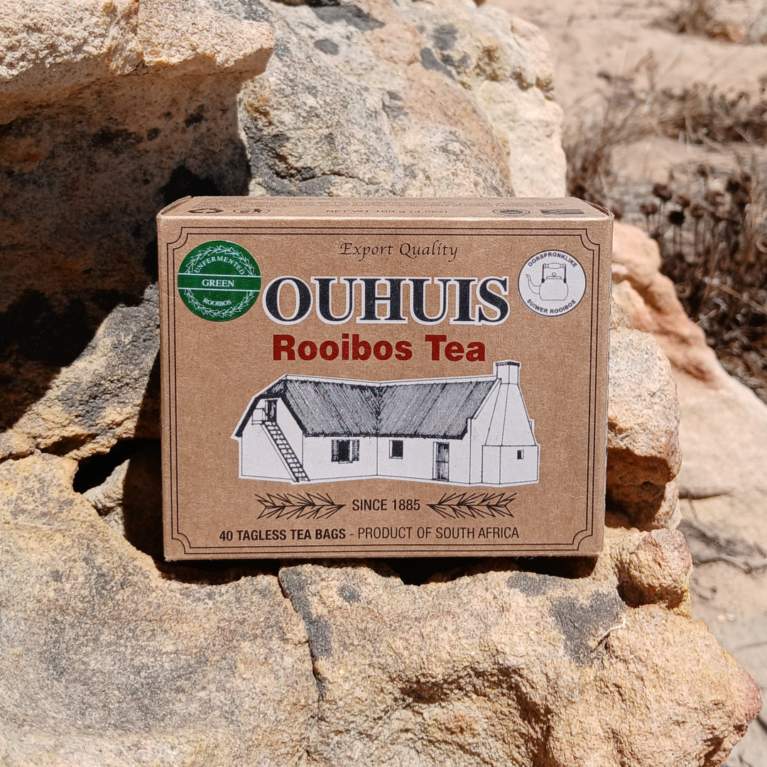 OUHUIS® Rooibos Green Unfermented (100g)(40tagless bags) – Light, Fresh-Tasting