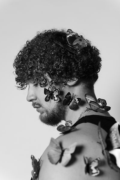 Butterfly face portrait 