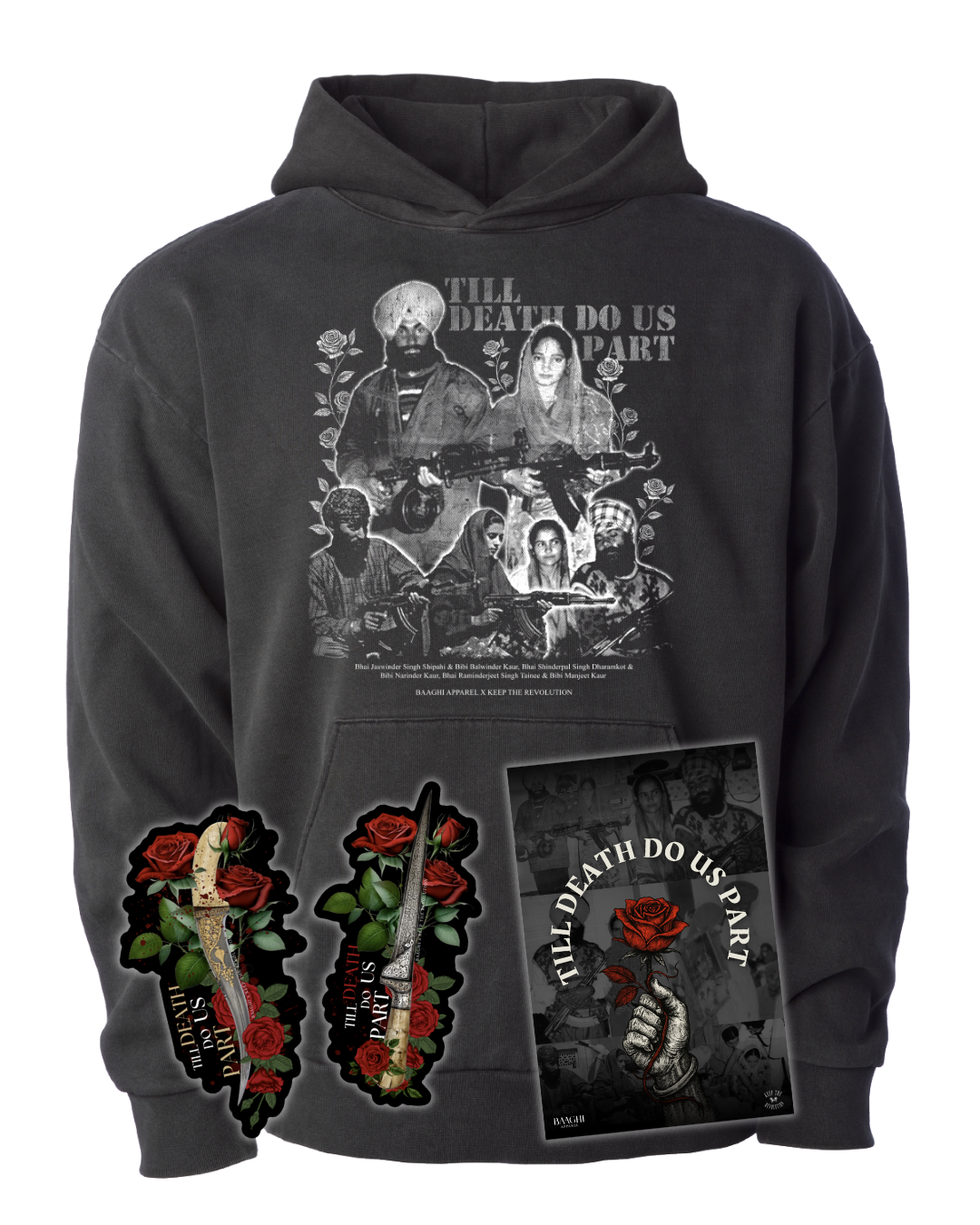 Till Death Do Us Part Faded Black Hoodie