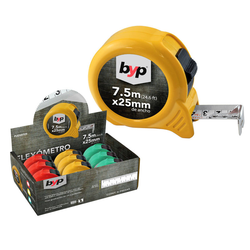 FLEX0725-FLEXOMETRO 7.5M X 25MM