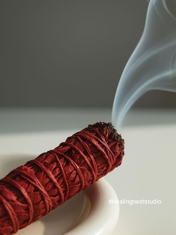 Thumbnail: Organic Dragon's Blood Sage 4''inch Smudge stick