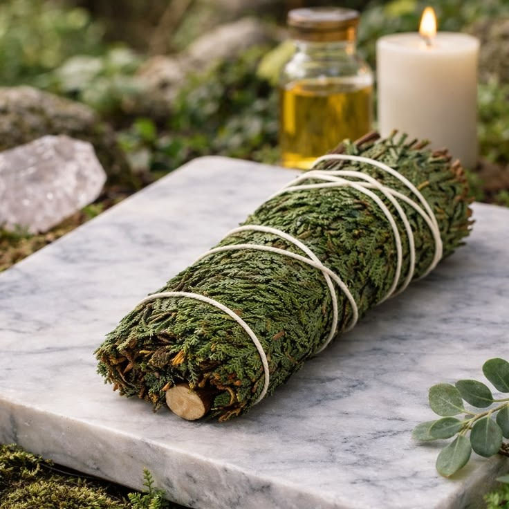 Thumbnail: Organic Cedar 4''inch Smudge Stick