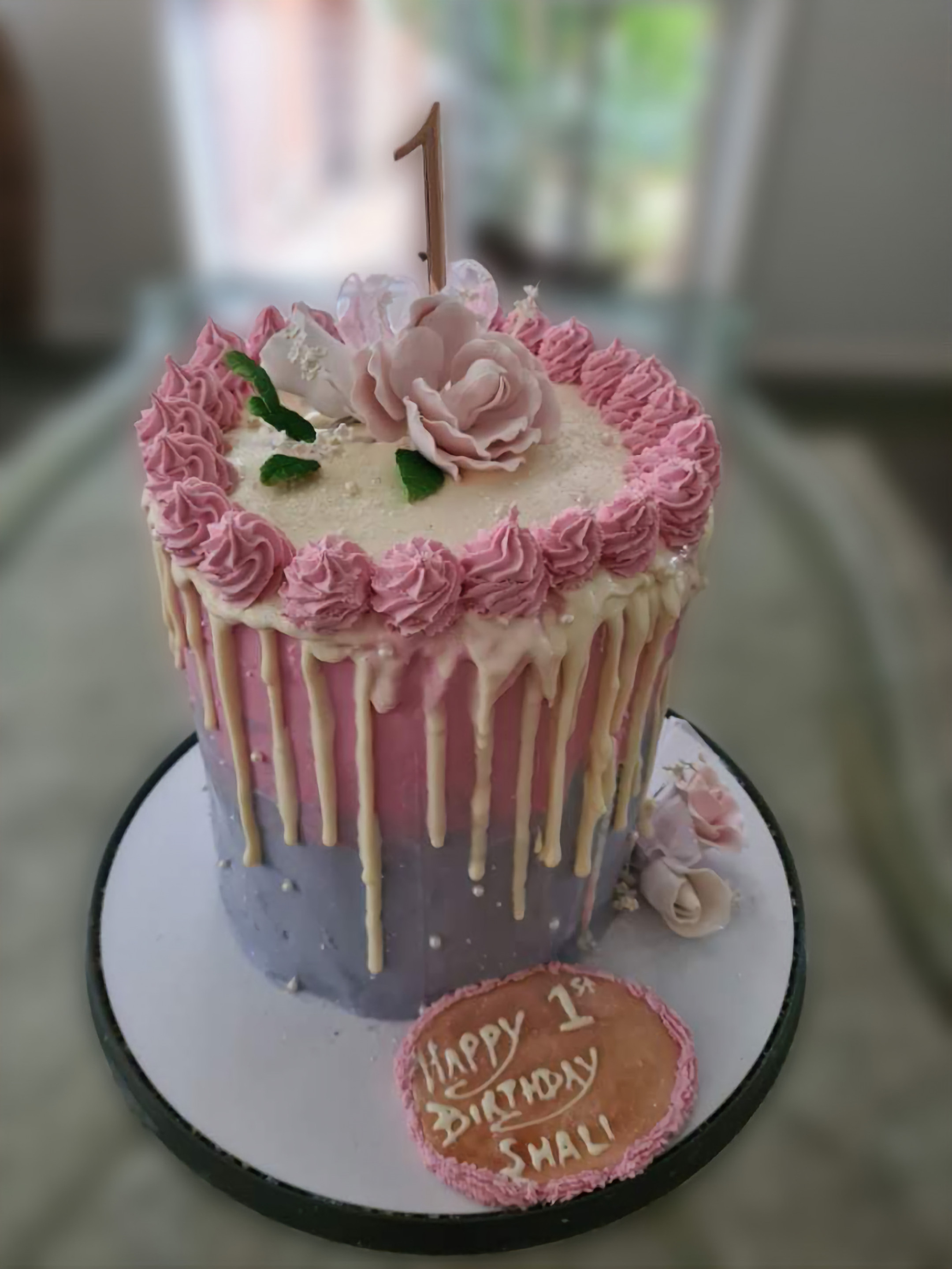 Floral Drip Cake