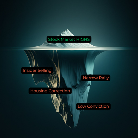 large iceberg in a calm, very dark ocean