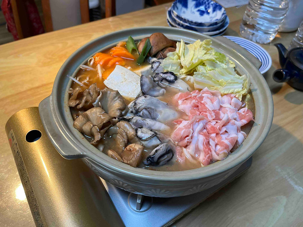 寒い日は牡蠣鍋に