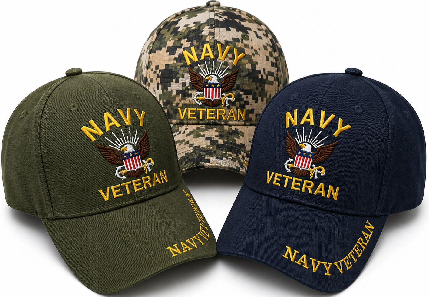 12 U.S Navy Veteran Caps (Only $4 Each) SKU 596