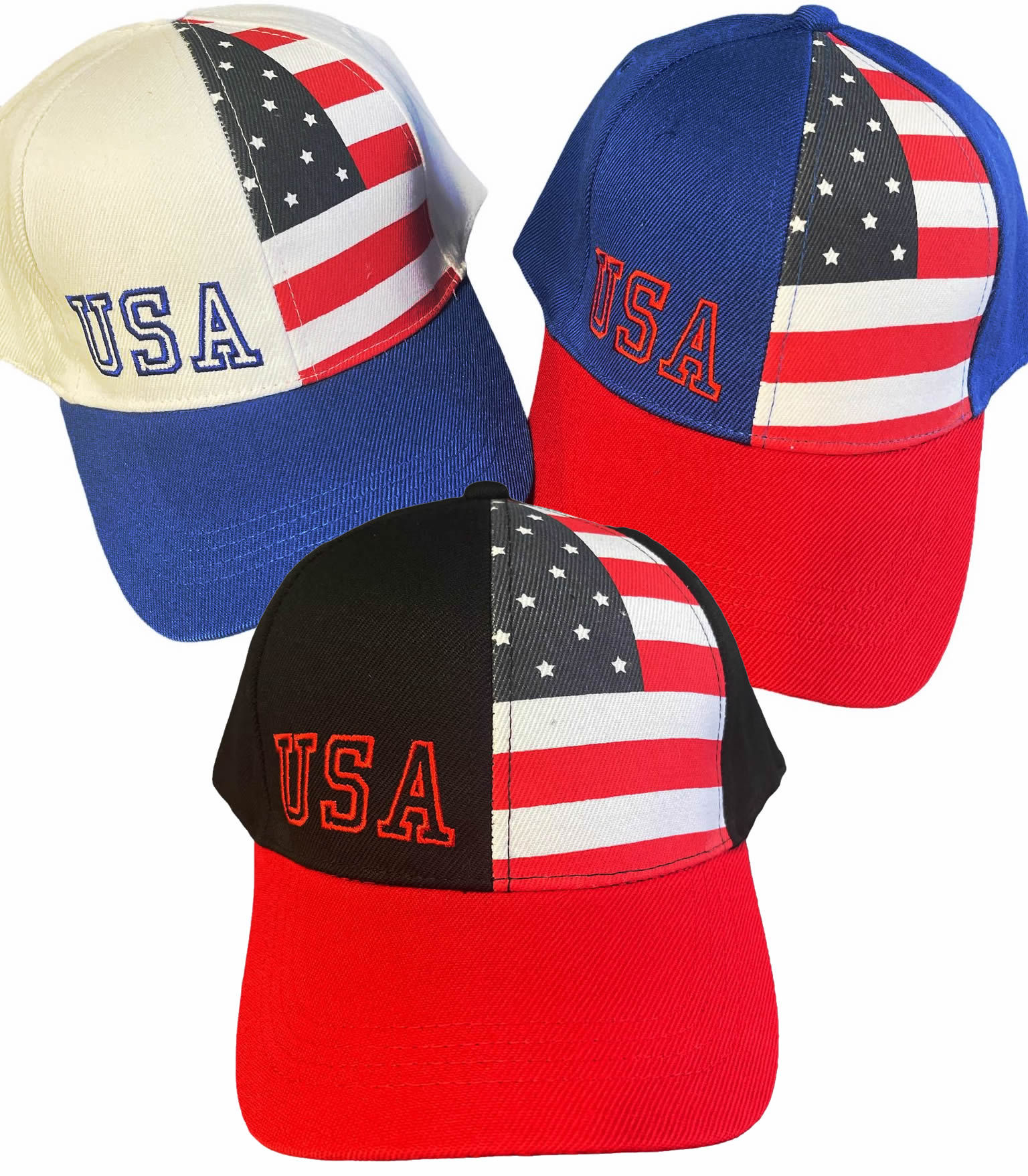 12 USA Caps SKU 1230 Only $4