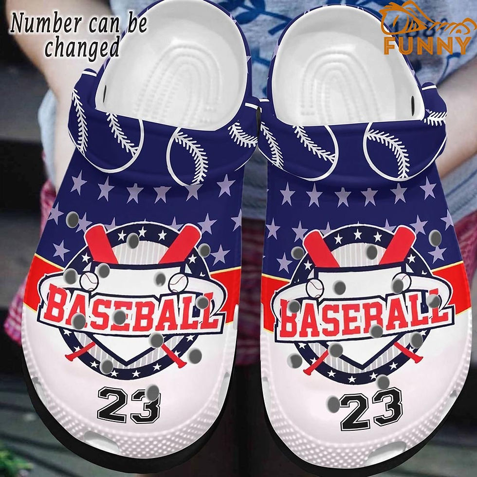 Personalized Baseball Number Light Pink Crocs