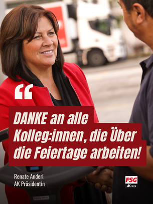 DANKE an alle Kolleg:innen, die über die Feiertage arbeiten!