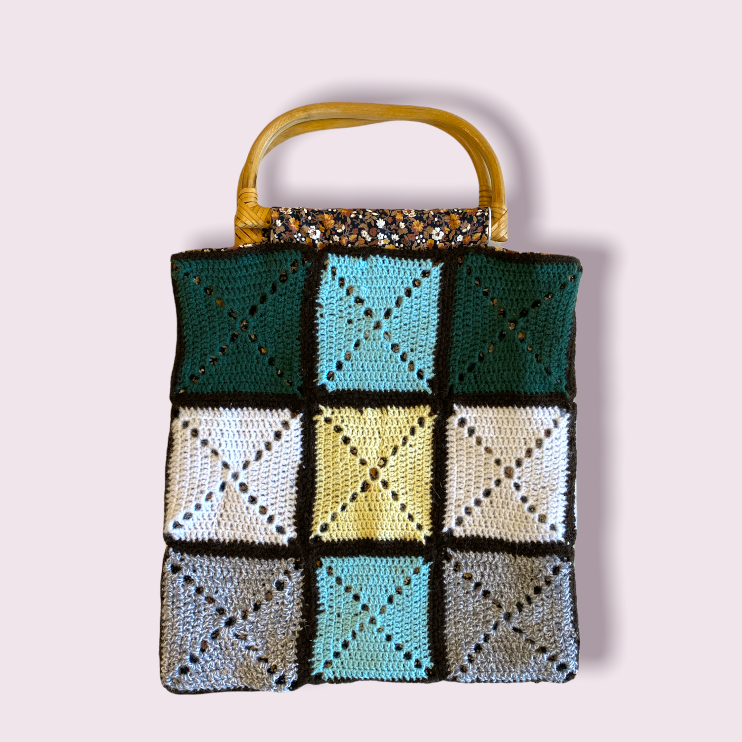 Granny Square taske med for