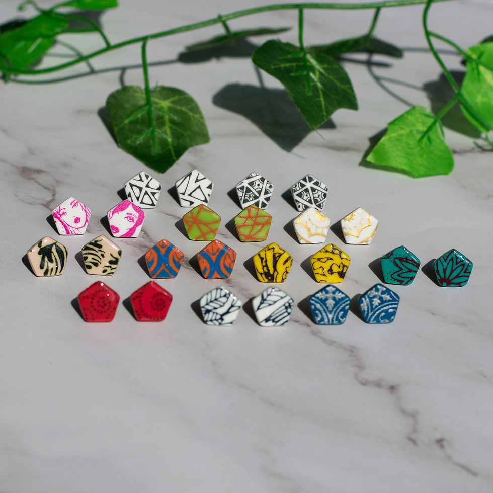 Miniaturebillede: Ørestikkere i polymerclay