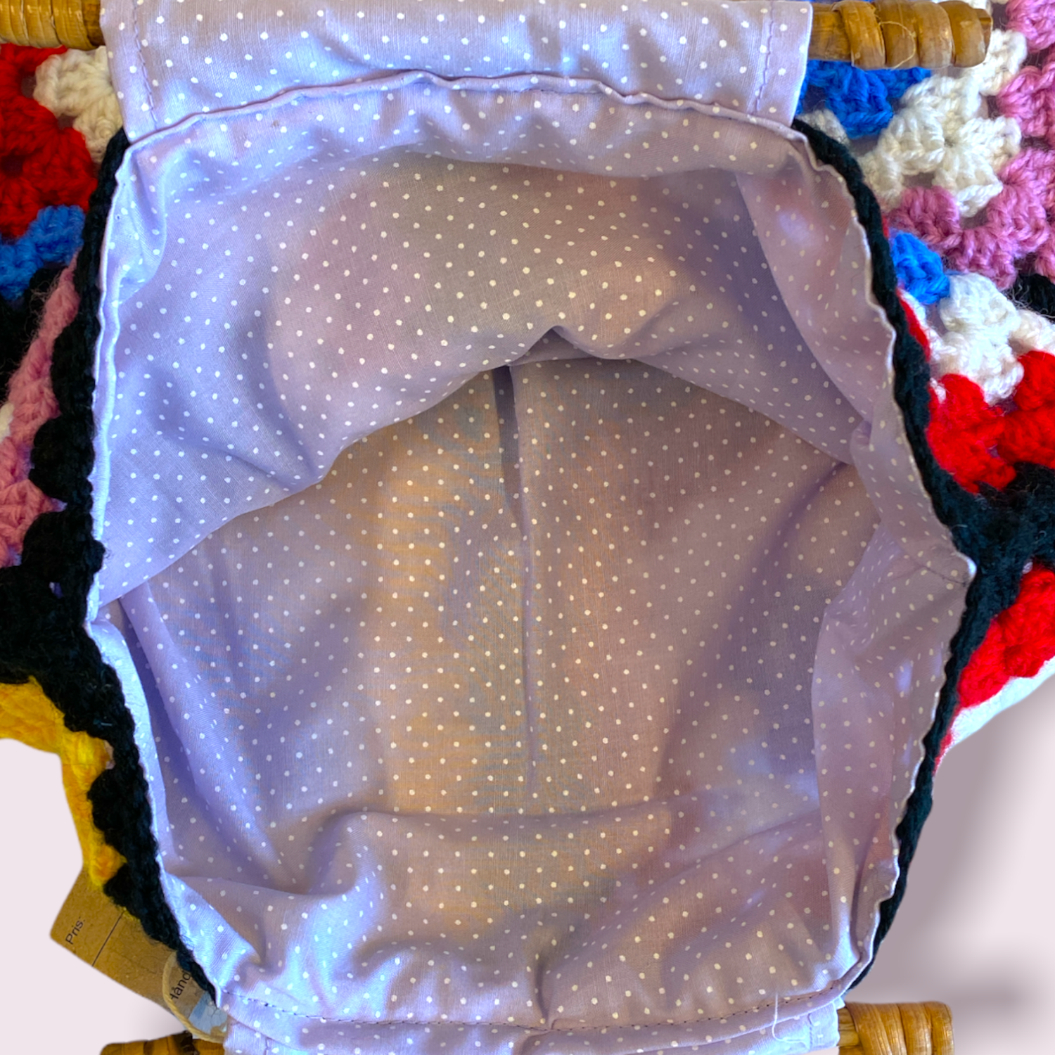 Granny Square taske med for