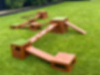 Thumbnail: 15 Piece Grass Topped Play Cube and Plank Set