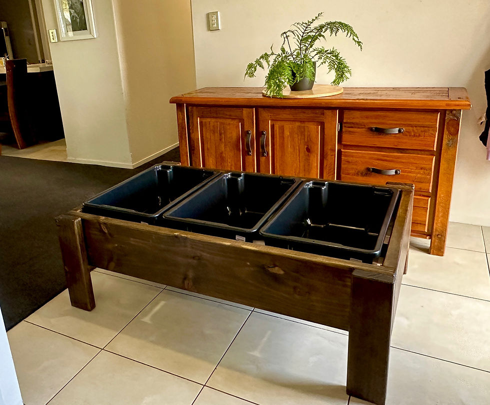 Thumbnail: Extra Large Sustainable Trio Water Table with 100 % Recycable Plastic Water Bins