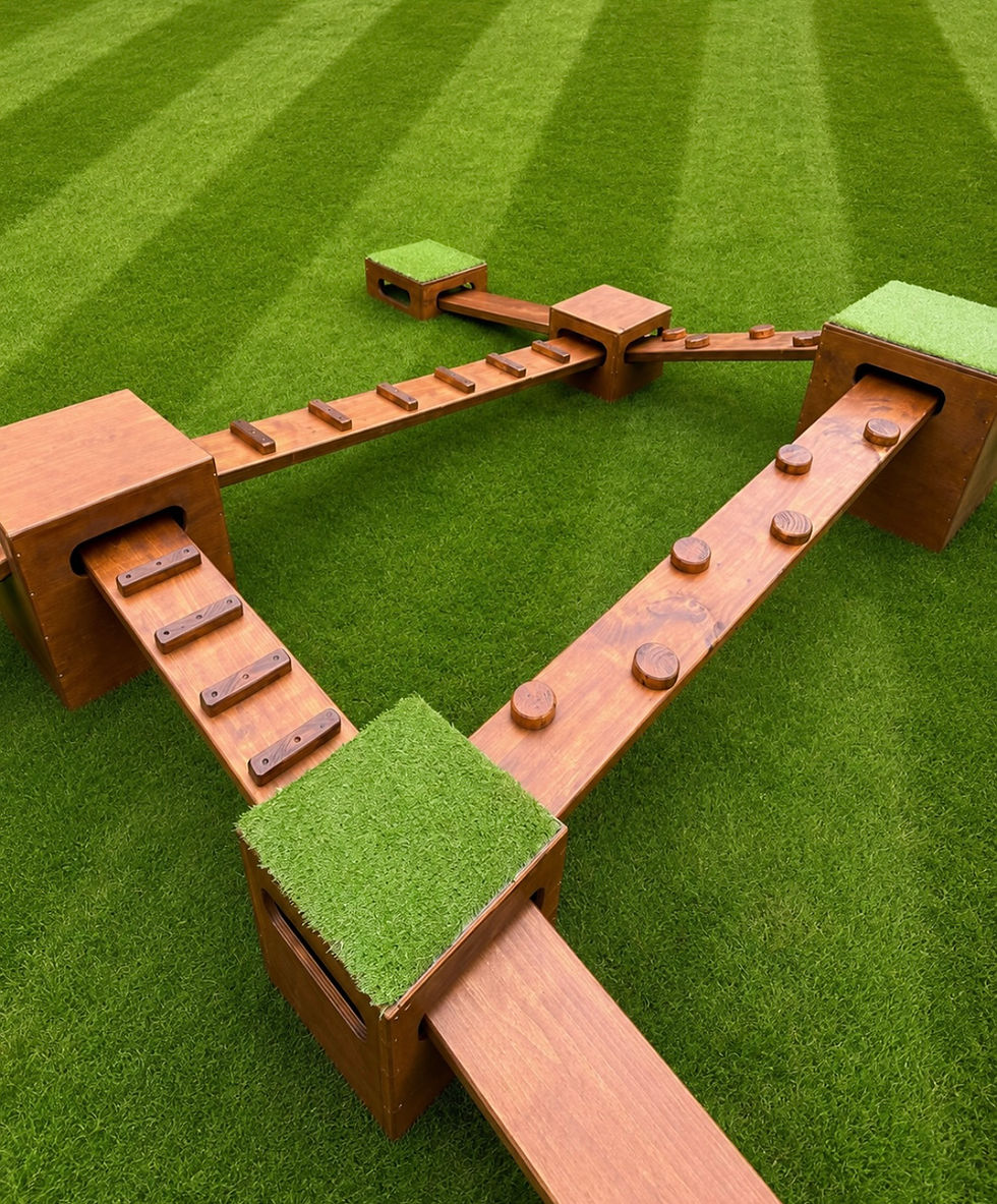 Thumbnail: 15 Piece Grass Topped Play Cube and Plank Set