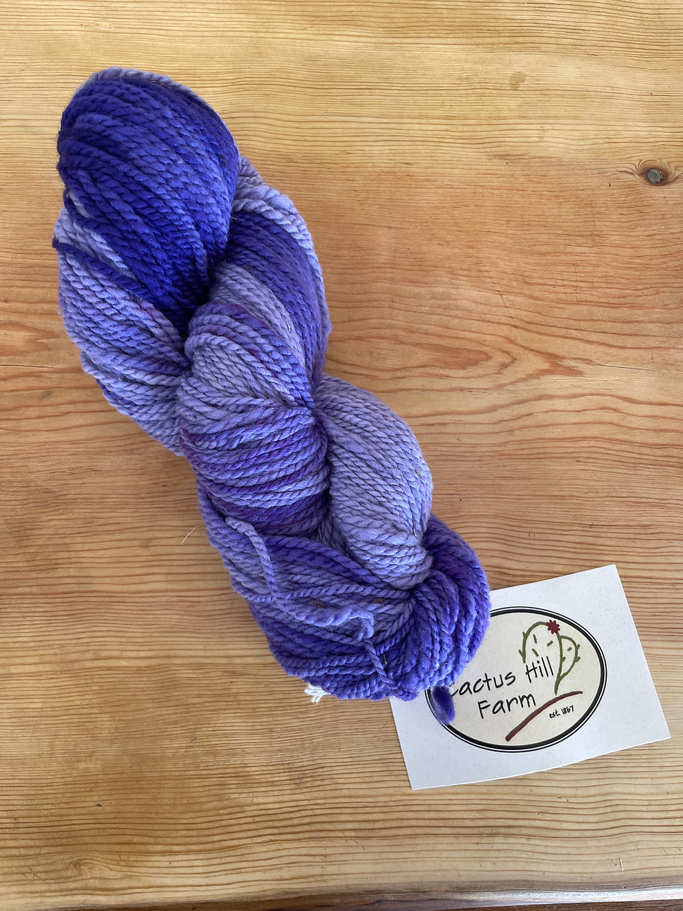 Thumbnail: purple merino worsted yarn skein
