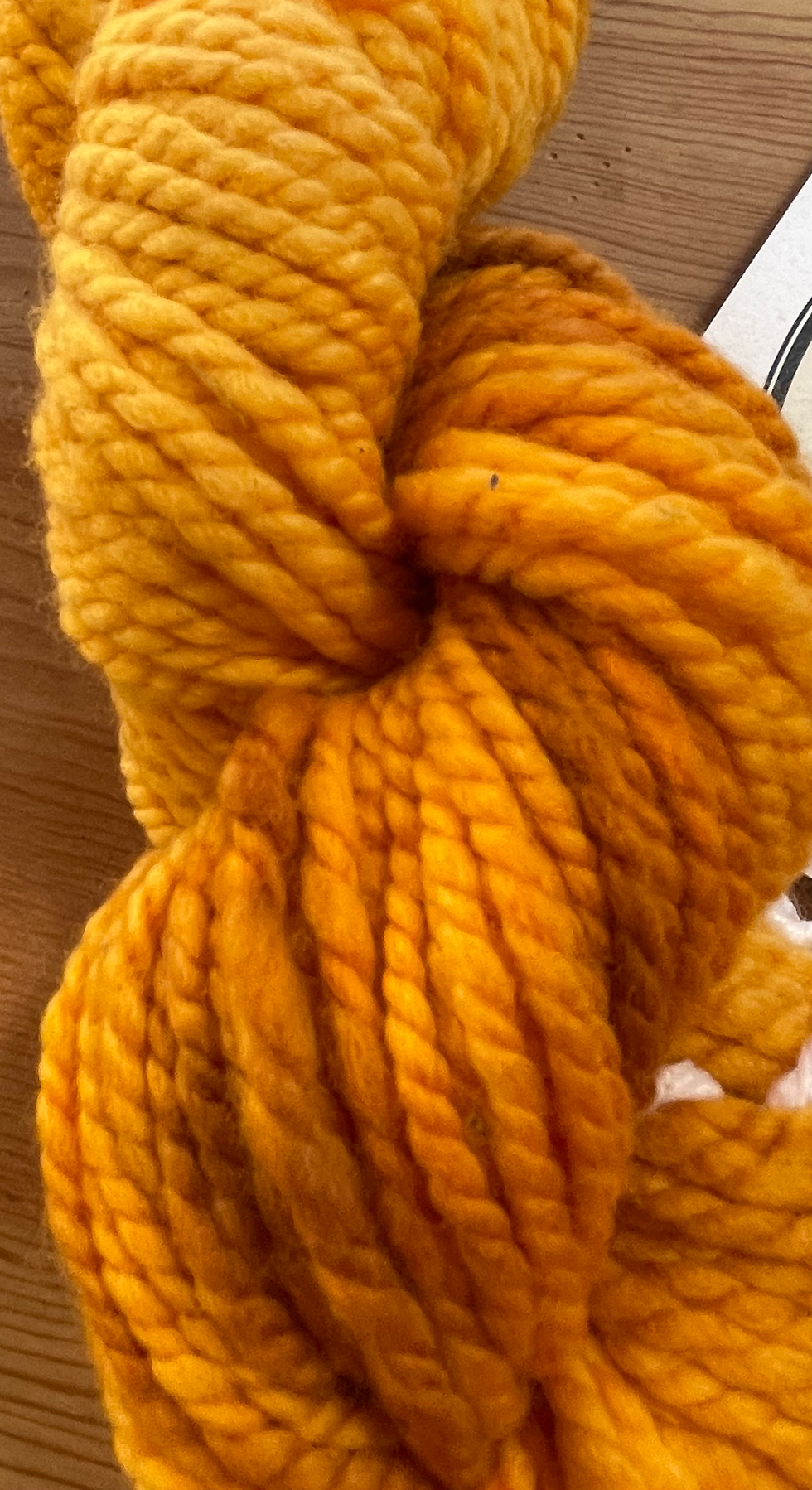 Thumbnail: orange merino bulky yarn skein closeup