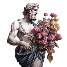 SaltCookie_marble_statue_man_holding_real_baroque_style_flowers_74ee8dac-065b-4883-8407-7f