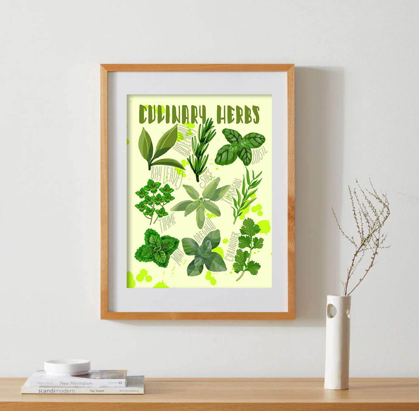 Types of Herb Illustrated Art Print