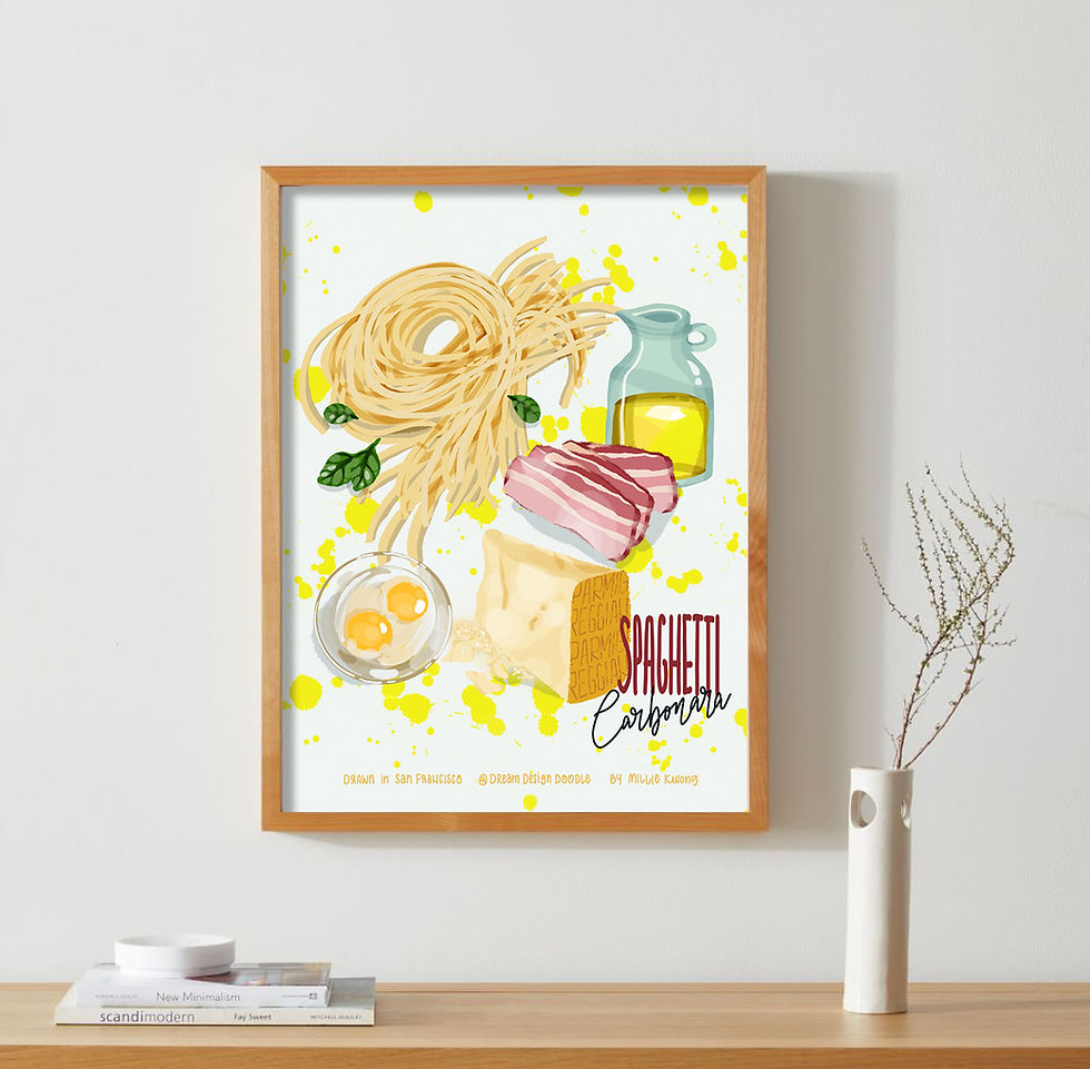 Carbonara Illustrated Art Print