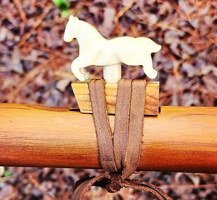 Native American Style Flute Running Horse Totem