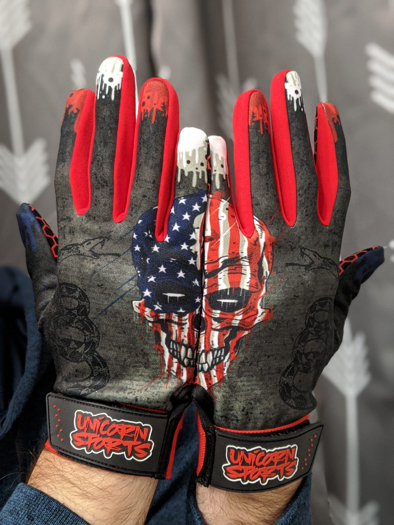 Patriotic batting gloves clearance