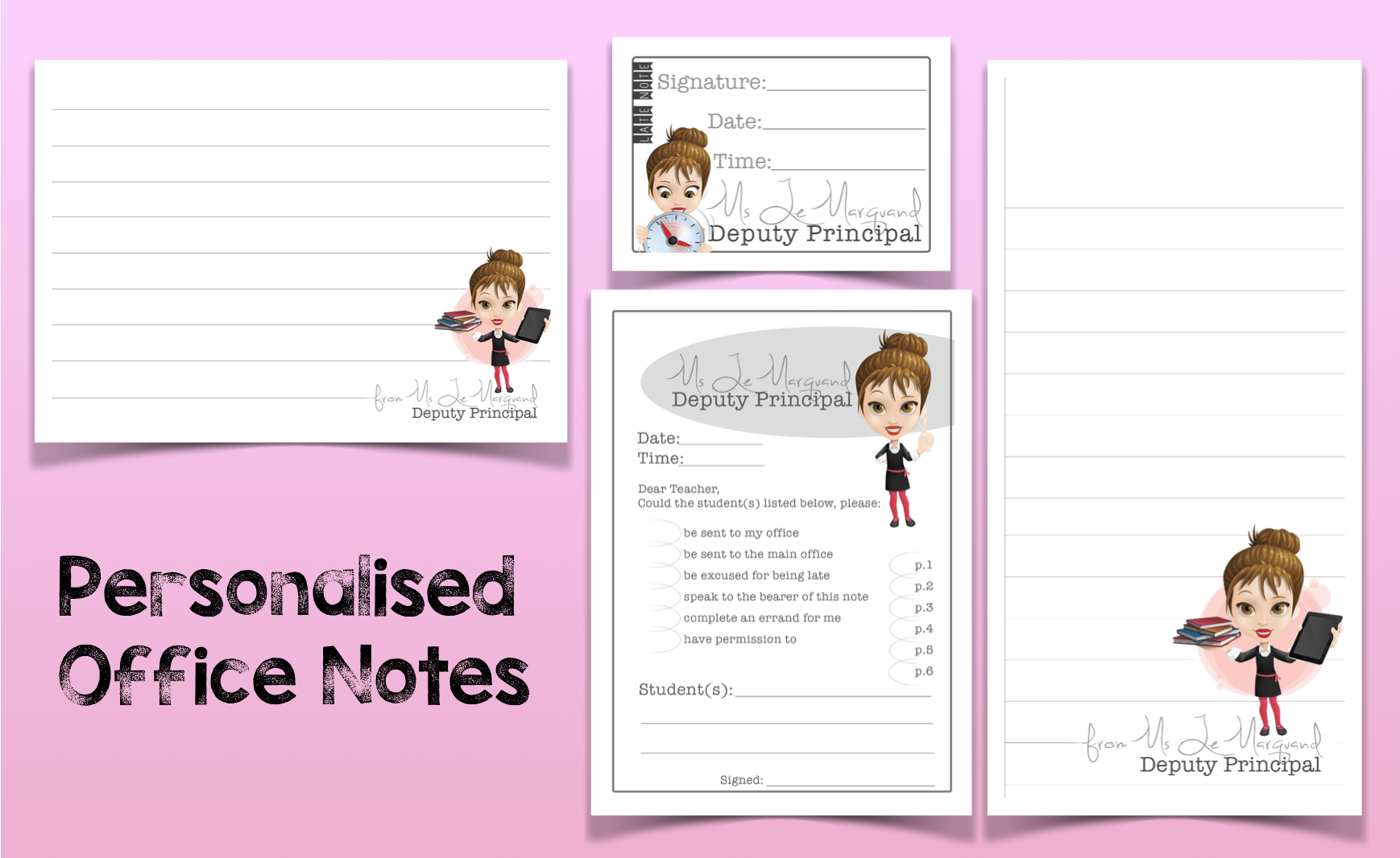 Personalised Office Notes Sets